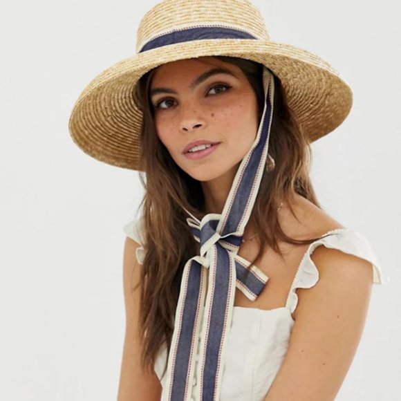 ASOS Accessories - ASOS Turned Edge Natural Straw Hat